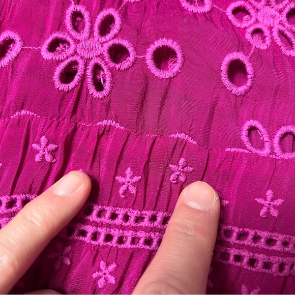 Johnny was olympia patchwork embroidered raspberry dress size XS - Picture 3 of 16